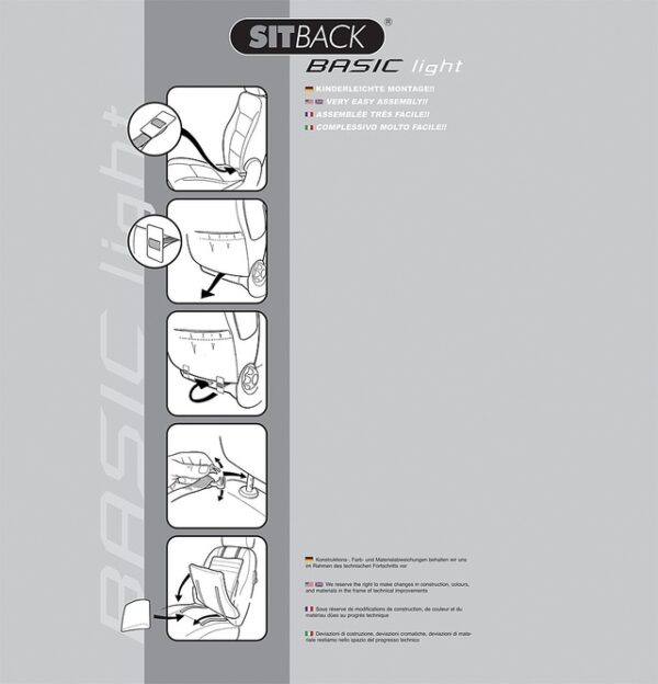 Sitzauflage Sitback Basic light Farbe schwarz / grau – Bild 4