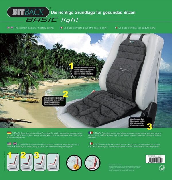 Sitzauflage Sitback Basic light Farbe schwarz / grau – Bild 5