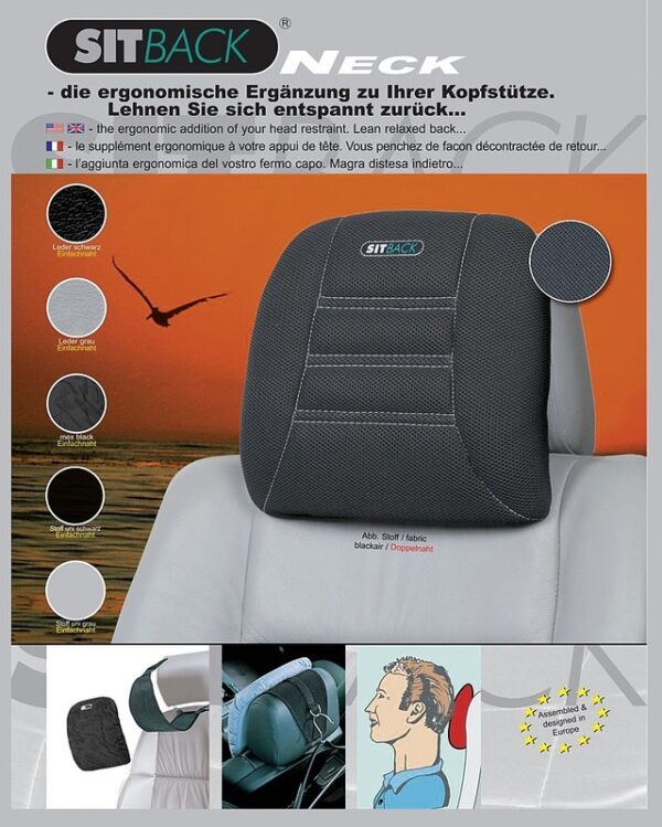 Nackenkissen Sitback Neck Farbe schwarz – Bild 4