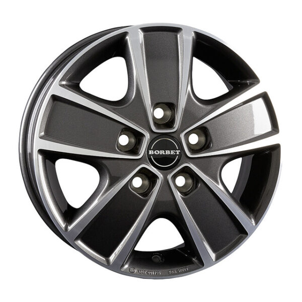 Leichtmetallfelge Borbet CWG 6,0 x 16 Zoll passend für Fiat Ducato Heavymistral anthracite polished – Bild 2