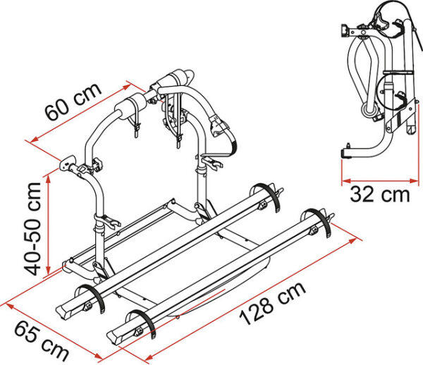 Fahrradträger Fiamma Carry Bike CL 2 Räder Traglast 55 kg Farbe aluminium – Bild 3