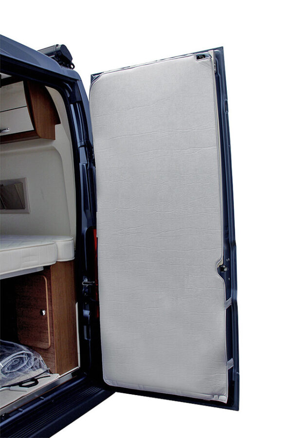 Thermovorhang Hindermann passend f. Fiat DucatoX250/290 ab 2007, Hecktür, 2-tlg. hoher Türausschnitt,hellgrau – Bild 2