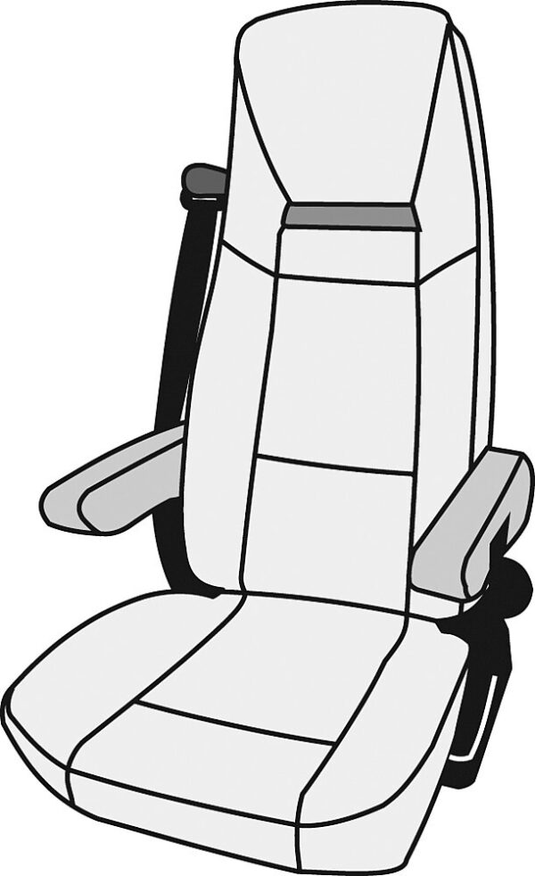 Sitzbezug Aguti Sitz Roadliner Velours, 2-teilig Farbe anthrazit – Bild 3