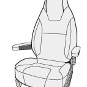 Sitzbezug orig. Fahrzeugsitz passend für Ducato X250 06/2014-05/2025 Velours Farbe sand, 2-teilig