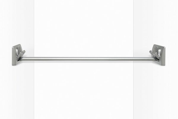 Garderobenstange für Doppelhaken, Länge 995 mm 3-tlg., Farbe silber – Bild 2