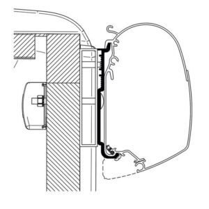 Adapter Thule passend für Carado Sunlight Set für Wandmontage