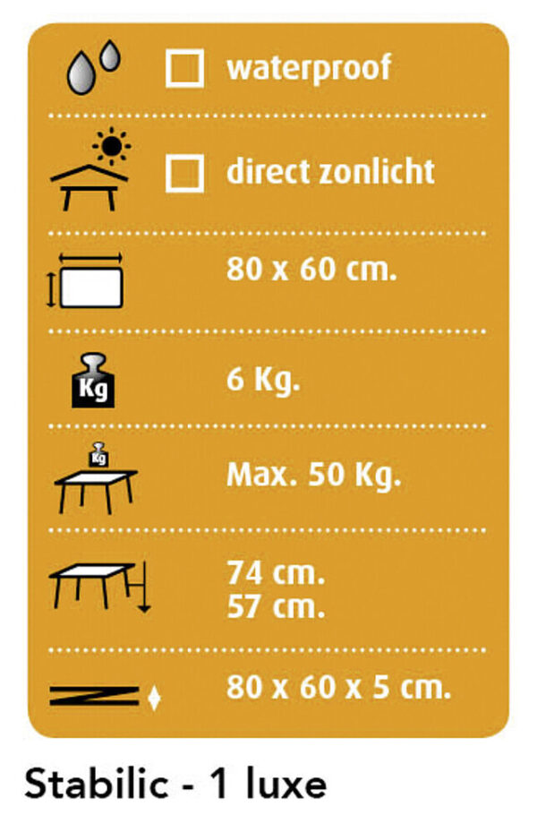 Tisch Dukdalf Stabilic-1 Luxe 80 x 60 cm, Farbe anthrazit – Bild 2