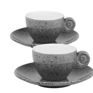 Espresso Set Melamin gimex Solid Line Granite 4 tlg. bestehend aus 2 Tassen, 2 Untertassen