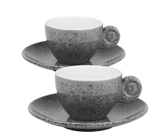 Espresso Set Melamin gimex Solid Line Granite 4 tlg. bestehend aus 2 Tassen, 2 Untertassen