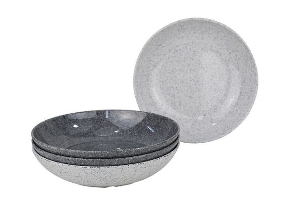 Suppenteller Melamin gimex Solid Line Granite 4-tlg. Set