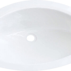 Einlegemulde Comet oval groß 510 x 350 x 150 mm Farbe weiß glänzend