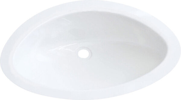 Einlegemulde Comet oval groß 510 x 350 x 150 mm Farbe weiß glänzend