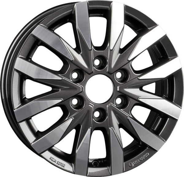 Leichtmetallfelge BORBET CW6 7,5 x 18 Zoll passend für Mercedes Sprinter mistral anthracite polished glossy – Bild 2