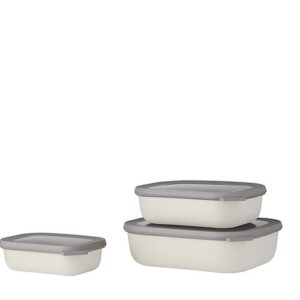 Multischüssel-Set MEPAL Cirqula rechteckig 3-teilig Farbe nordic white