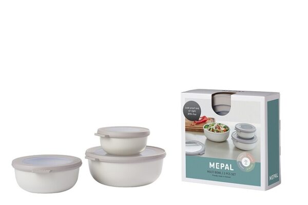 Multischüssel-Set MEPAL Cirqula rund 3-teilig Farbe nordic white