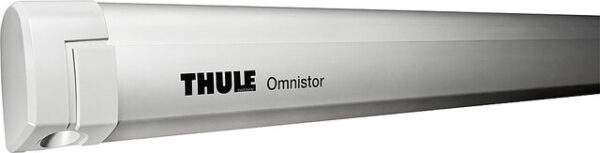 Wandmarkise Thule Omnistor 5200 400 x 250 cm Tuch Fb. saphir blau Gehäuse Fb. silber