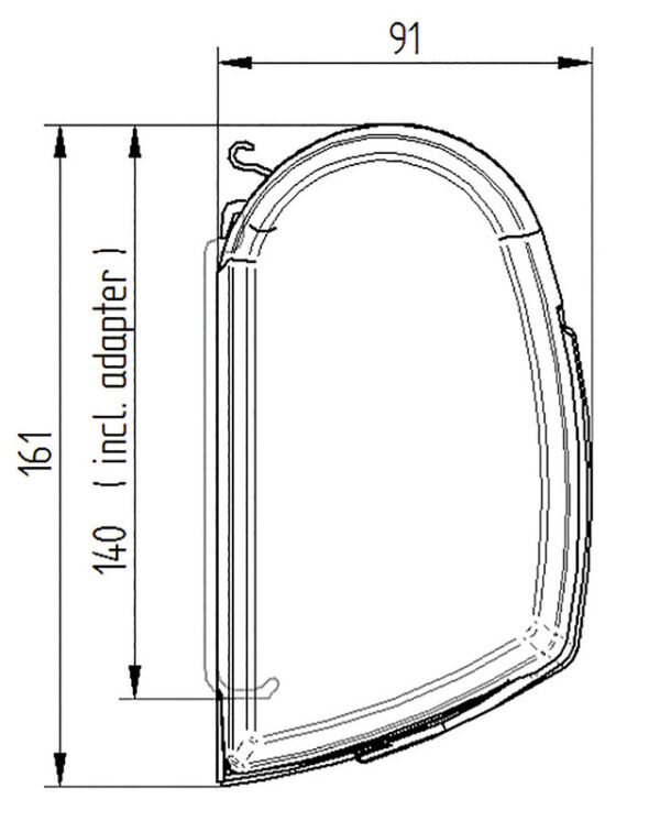 Wandmarkise Thule Omnistor 5200 260 x 200 cm Tuch Fb. mystic grey Gehäuse Fb. anthrazit – Bild 2