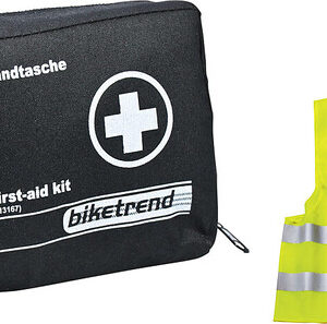 Mini Verbandstasche + Warnweste CarComfort inkl. 2 Mund-, Nasenabdeckungen Farbe schwarz