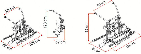 Fahrradträger FIAMMA CarryBike passend für Mercedes V Class Lift E-Bike 2 Räder Traglast 60 kg Farbe aluminium – Bild 2