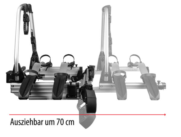 Fahrradträger EUFAB Flügeltür- kupplungsträger SD260 Traglast 60 kg, 2 Fahrräder – Bild 2