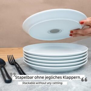 Porzellan-Magnetteller silwy 2er-Set, Farbe weiß