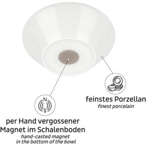 Porzellan-Magnet-Bowls silwy 2er-Set, Farbe weiß