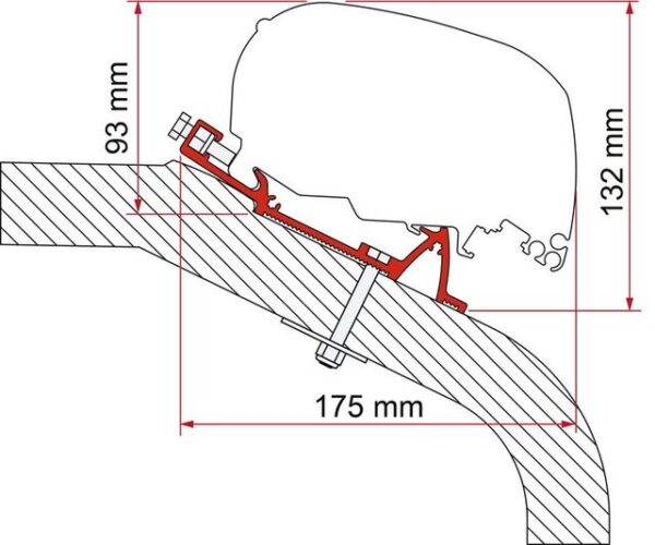Adapter FIAMMA passend für LMC Tec 500 cm