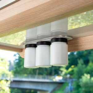 Feinkost-Magnetgläser silwy ALL WHITE 192 ml 3er-Set mit Magnetleiste Farbe weiß