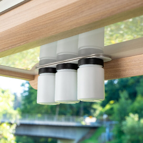 Feinkost-Magnetgläser silwy ALL WHITE 192 ml 3er-Set mit Magnetleiste Farbe weiß
