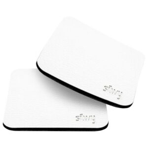 Metall-Nano-Gel-Pads silwy eckig, Farbe weiß, 2er Set