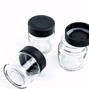 Feinkost-Magnetgläser silwy BLACK & CLASSY, 125 ml 3er Set
