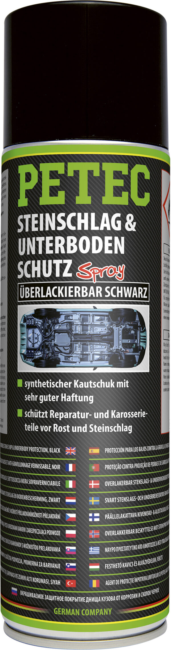Steinschlag- & Unterboden- schutz Petec, Farbe schwarz, Inhalt 500 ml