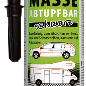 Scheiben- & Karosseriedicht- masse Petec Kartusche, Farbe schwarz, Inhalt 310 ml