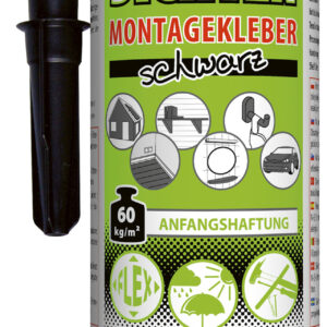 Montagekleber Petec Kleben & Dichten, Farbe schwarz, Inhalt 290 ml