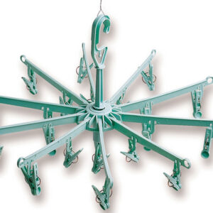 Wäschespinne BRUNNER Express mit 10 Armen und 20 Klammern, klappbar, Durchm. 45 cm