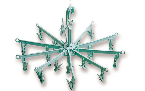 Wäschespinne BRUNNER Express mit 10 Armen und 20 Klammern, klappbar, Durchm. 45 cm