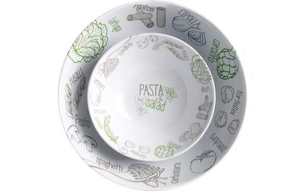 Set 5-tlg. BRUNNER Pasta & Salad, 4 x Suppenteller, 1 x Schale