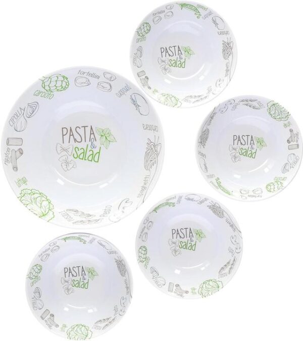 Set 5-tlg. BRUNNER Pasta & Salad, 4 x Suppenteller, 1 x Schale – Bild 2