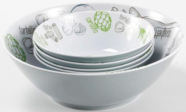 Set 5-tlg. BRUNNER Pasta & Salad, 4 x Suppenteller, 1 x Schale – Bild 3