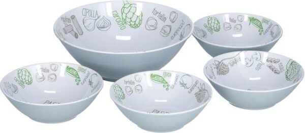Set 5-tlg. BRUNNER Pasta & Salad, 4 x Suppenteller, 1 x Schale – Bild 5