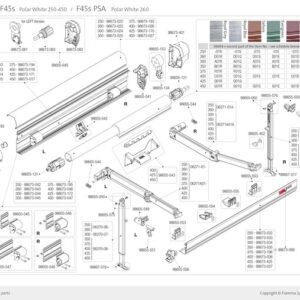 FIAMMA Gehäusedeckel für Länge 450 cm zu Markise F45S Farbe polar white