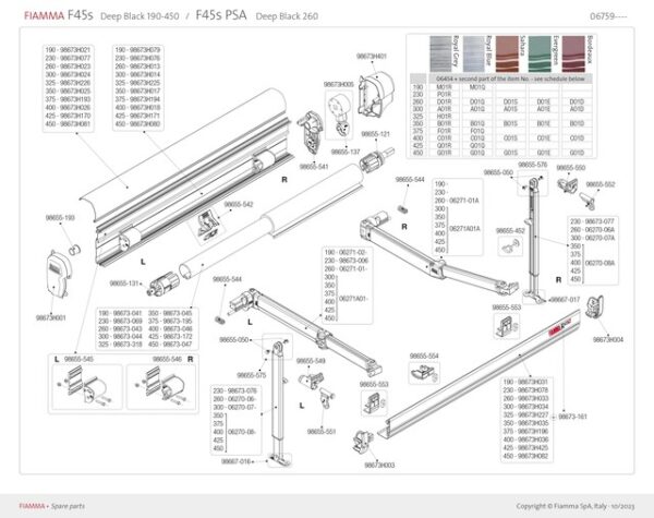 Gehäuse 375 cm FIAMMA zu Markise F45 S Farbe deep black
