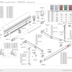 FIAMMA Gehäuse 375 cm zu Markise F45 S Farbe deep black