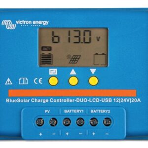 Solarregler Victron BlueSolar PWM DUO-LCD & USB 12 / 24V-20A