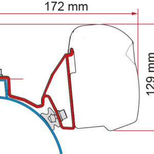 FIAMMA Adapterkit F43 Van passend für VW T5/T6 California