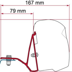 Adapterkit FIAMMA F43van passend für Renault Trafic, Opel Vivaro, Nissan Primastar ab 2014