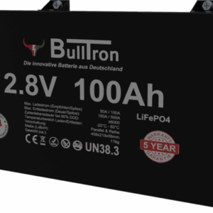 Batterie BullTron Polar 100Ah Slim LiFePO4 12,8V Akku mit 150A BMS