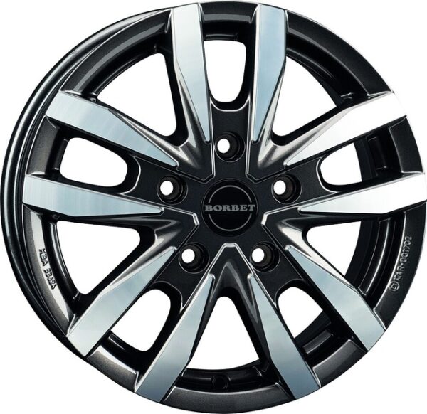 Leichtmetallfelge BORBET CW5 6,5  x 16 Zoll mistral anthracite polished glossy