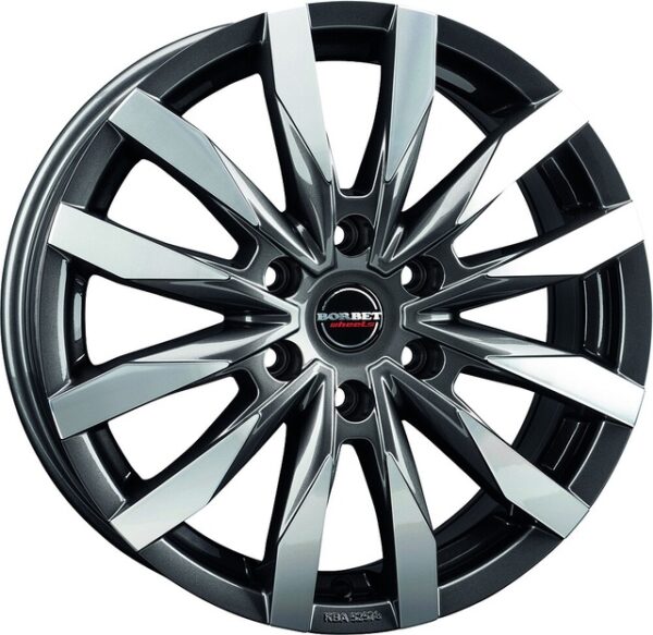 Leichtmetallfelge BORBET CW6 6,5  x 16 Zoll passend für Mercedes Sprinter mistral anthracite polished glossy