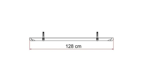 Fahrradschiene FIAMMA Rail Plus 128 cm Farbe aluminium / schwarz – Bild 2